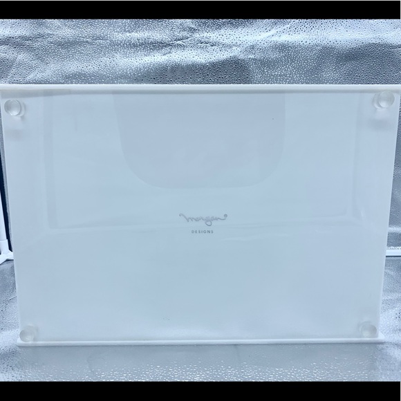 Vintage Morgan Designs White Tray with lucite feet - Picture 3 of 5
